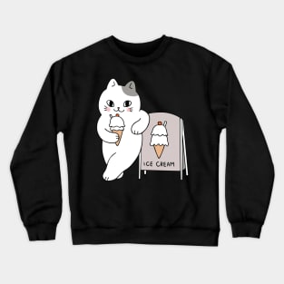 ice cream cat Crewneck Sweatshirt